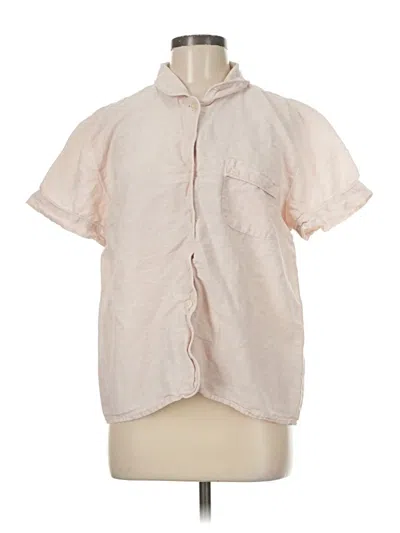 Pre-owned Jcrew Short Sleeve Blouse In White