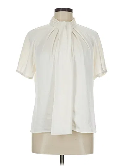 Pre-owned Jcrew Short Sleeve Blouse In White