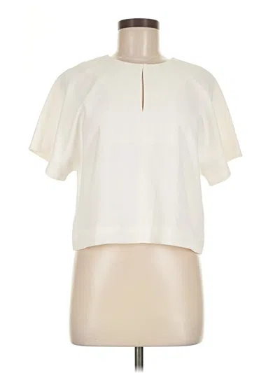 Pre-owned Jcrew Short Sleeve Blouse In White