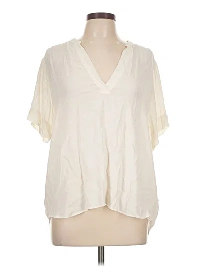 Pre-owned Jcrew Short Sleeve Blouse In White
