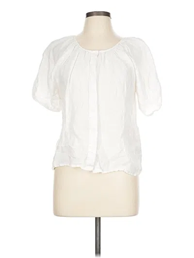 Pre-owned Jcrew Short Sleeve Blouse In White