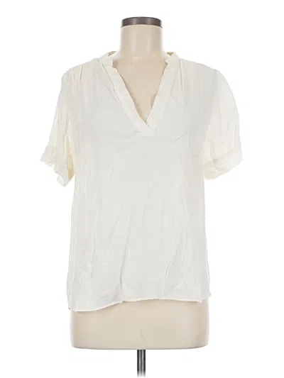 Pre-owned Jcrew Short Sleeve Blouse In White