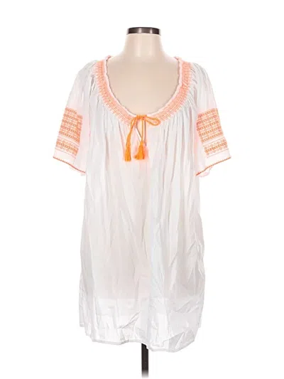Pre-owned Jcrew Short Sleeve Blouse In White