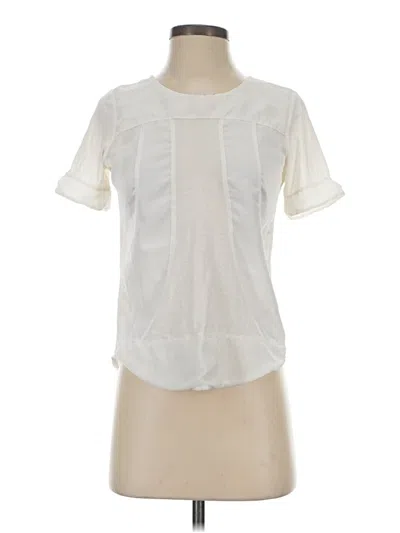 Pre-owned Jcrew Short Sleeve Blouse In White