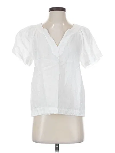 Pre-owned Jcrew Short Sleeve Blouse In White