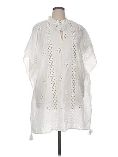 Pre-owned Jcrew Short Sleeve Blouse In White