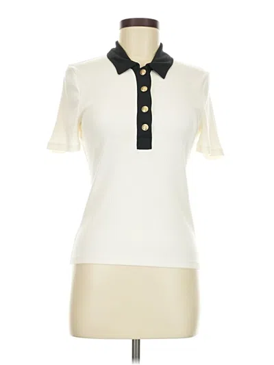 Pre-owned Jcrew Short Sleeve Blouse In White