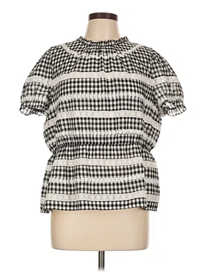 Pre-owned Jcrew Short Sleeve Blouse In White
