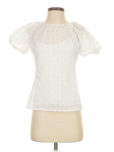 Jcrew Short Sleeve Blouse In White
