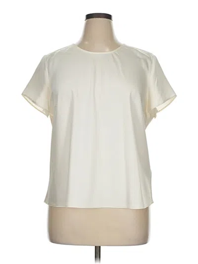 Pre-owned Jcrew Short Sleeve Blouse In White