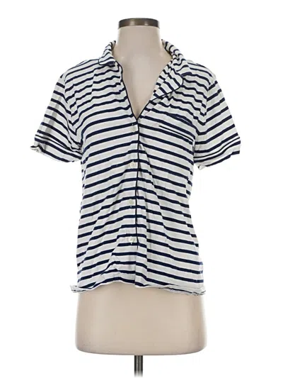 Pre-owned Jcrew Short Sleeve Blouse In White