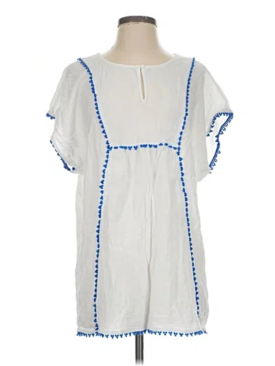 Pre-owned Jcrew Short Sleeve Blouse In White