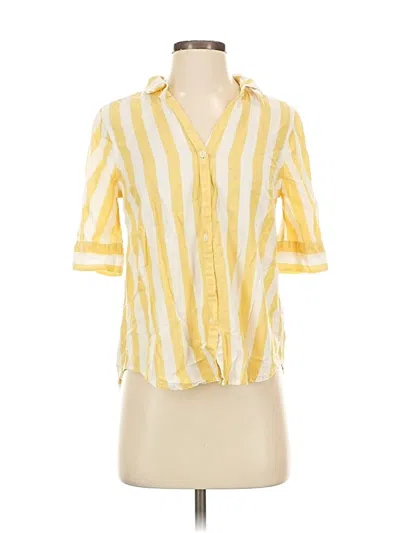 Pre-owned Jcrew Short Sleeve Blouse In Yellow