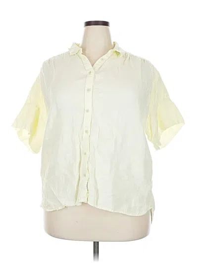 Pre-owned Jcrew Short Sleeve Blouse In Yellow