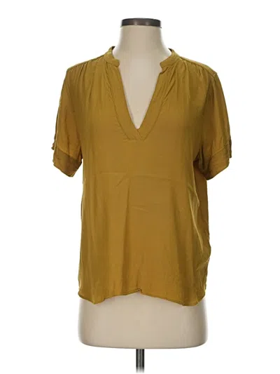Pre-owned Jcrew Short Sleeve Blouse In Yellow