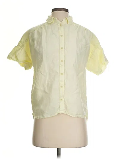 Pre-owned Jcrew Short Sleeve Blouse In Yellow