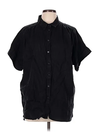Pre-owned Jcrew Short Sleeve Button Down Shirt In Black