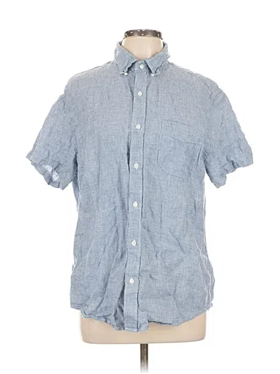 Pre-owned Jcrew Short Sleeve Button Down Shirt In Blue