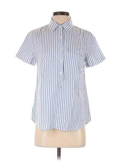 Pre-owned Jcrew Short Sleeve Button Down Shirt In Blue