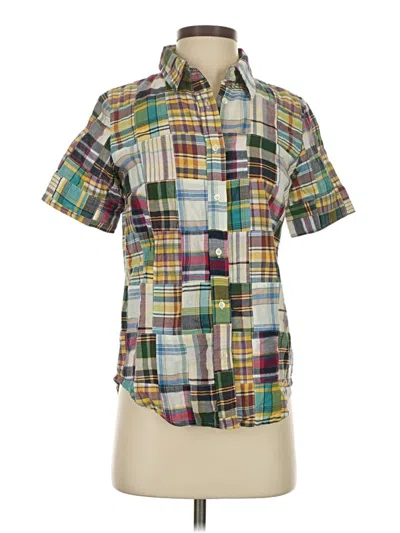 Pre-owned Jcrew Short Sleeve Button Down Shirt In Gray