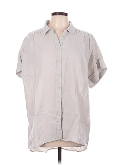 Pre-owned Jcrew Short Sleeve Button Down Shirt In Gray