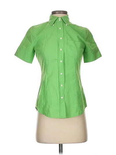 Pre-owned Jcrew Short Sleeve Button Down Shirt In Green