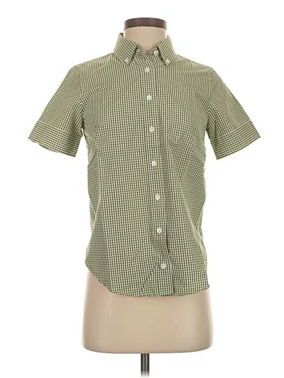 Pre-owned Jcrew Short Sleeve Button Down Shirt In Green
