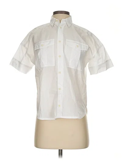 Pre-owned Jcrew Short Sleeve Button Down Shirt In Ivory