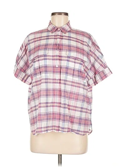 Pre-owned Jcrew Short Sleeve Button Down Shirt In Pink