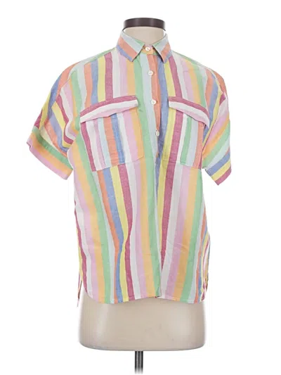 Pre-owned Jcrew Short Sleeve Button Down Shirt In Pink