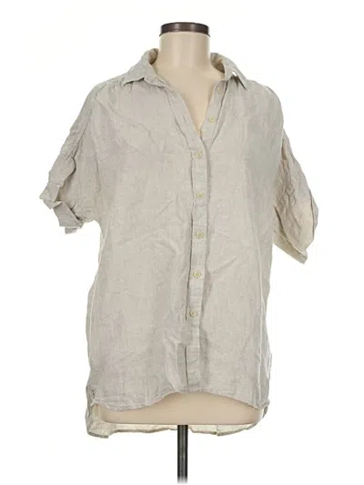 Pre-owned Jcrew Short Sleeve Button Down Shirt In Tan