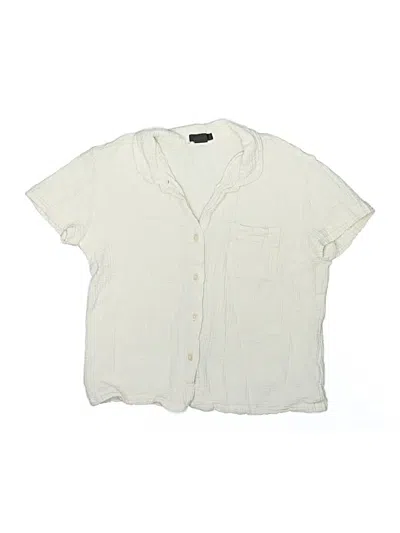 Pre-owned Jcrew Kids' Short Sleeve Button Down Shirt In White