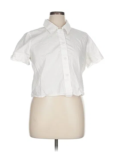 Pre-owned Jcrew Short Sleeve Button Down Shirt In White