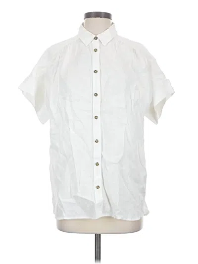 Pre-owned Jcrew Short Sleeve Button Down Shirt In White
