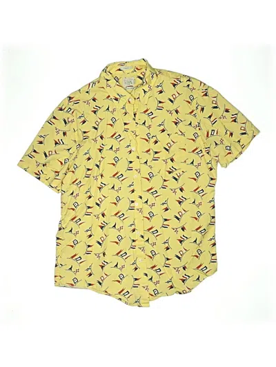 Pre-owned Jcrew Kids' Short Sleeve Button Down Shirt In Yellow