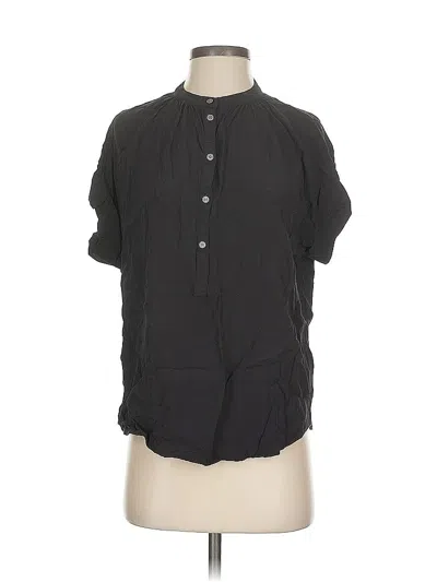 Pre-owned Jcrew Short Sleeve Henley Shirt In Black
