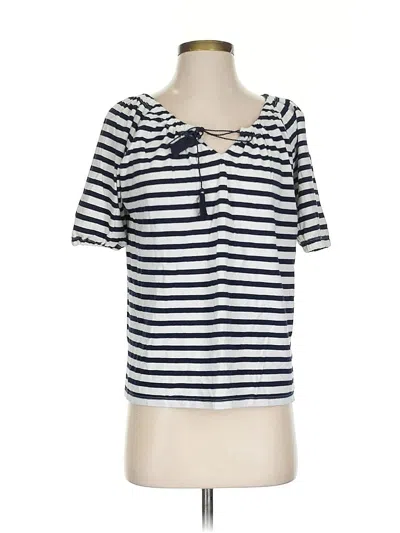 Pre-owned Jcrew Short Sleeve Henley Shirt In Blue