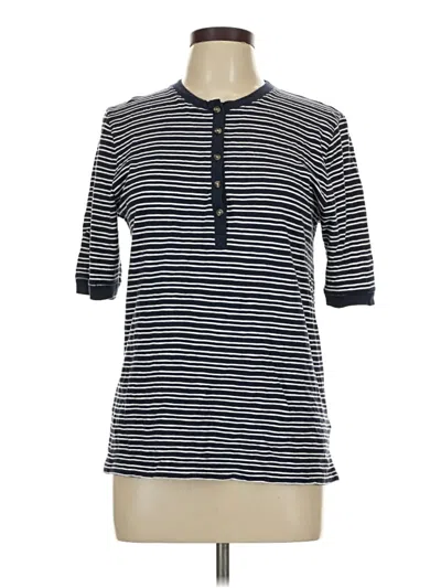 Pre-owned Jcrew Short Sleeve Henley Shirt In Blue