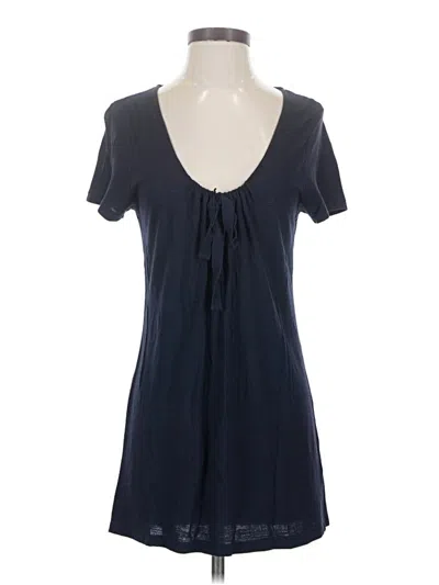 Pre-owned Jcrew Short Sleeve Henley Shirt In Blue