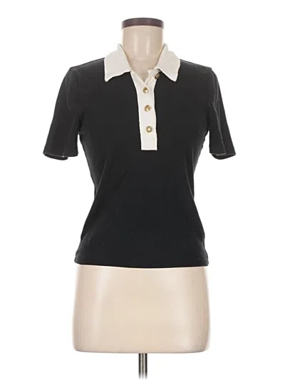Pre-owned Jcrew Short Sleeve Polo Shirt In Black