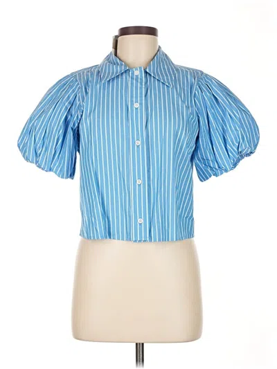 Pre-owned Jcrew Short Sleeve Polo Shirt In Blue