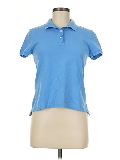 Pre-owned Jcrew Short Sleeve Polo Shirt In Blue