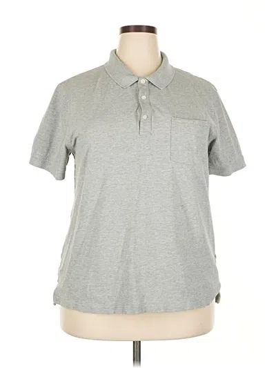 Pre-owned Jcrew Short Sleeve Polo Shirt In Gray
