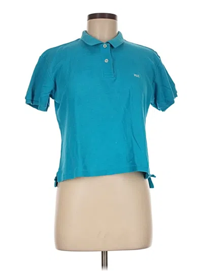 Pre-owned Jcrew Short Sleeve Polo Shirt In Teal