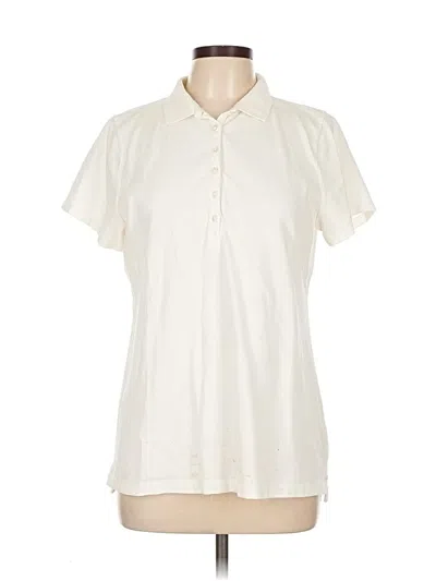 Pre-owned Jcrew Short Sleeve Polo Shirt In White