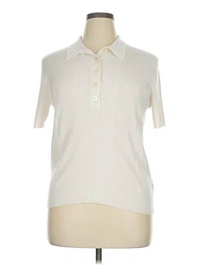 Pre-owned Jcrew Short Sleeve Polo Shirt In White