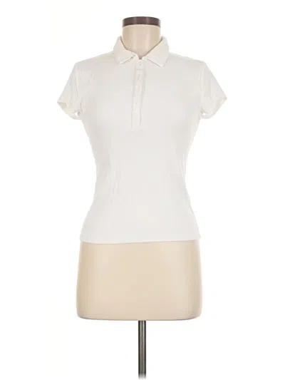 Pre-owned Jcrew Short Sleeve Polo Shirt In White