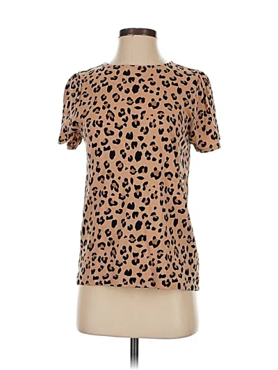 Pre-owned Jcrew Short Sleeve T-shirt In Brown