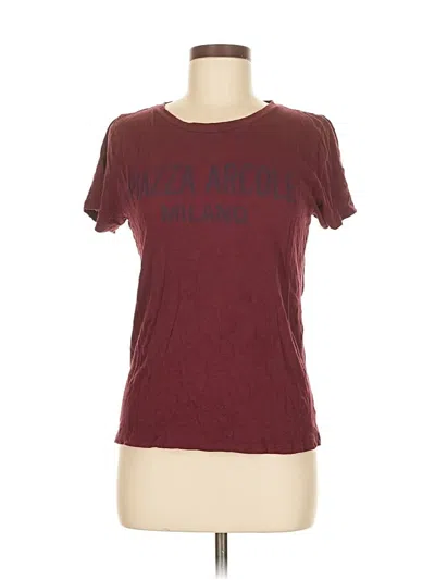 Pre-owned Jcrew Short Sleeve T-shirt In Burgundy