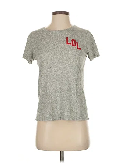 Pre-owned Jcrew Short Sleeve T-shirt In Gray